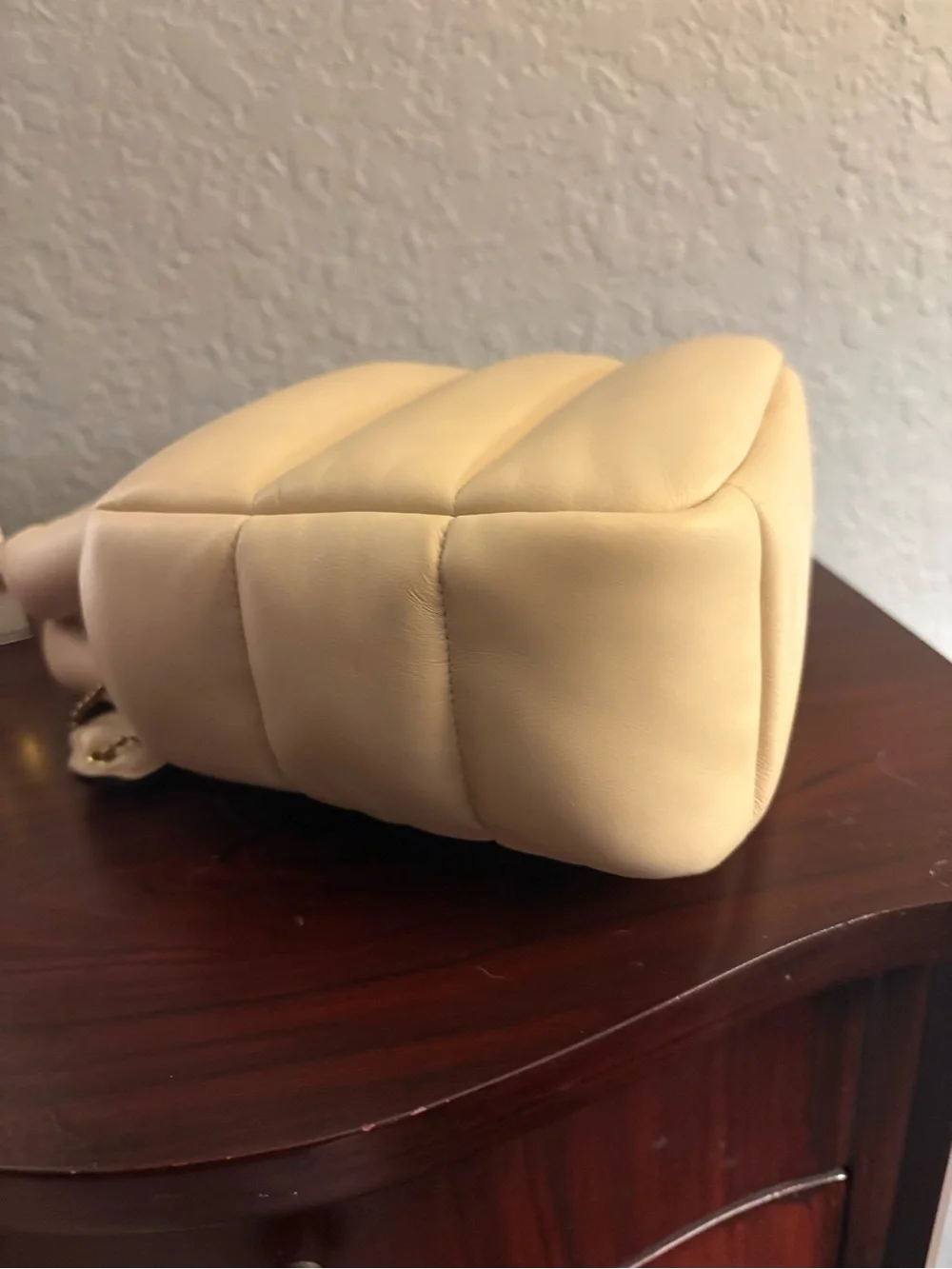 Coach Padded Mini Top-Handle Bag in Cream